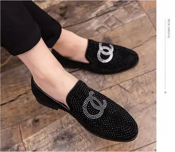 2020 brand new Men Fashion Loafer Shoes party Dress Casual Rhinestone Pointed Toe Flat Breathable party Dress Shoes
2020 brand new Men Fashion Loafer Shoes party Dress Casual Rhinestone Pointed Toe Flat Breathable party Dress Shoes