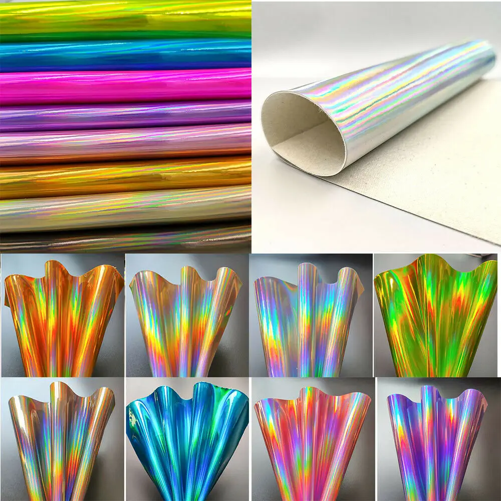 9pcs Iridescent Holographic Laser PU Leather Fabric Vinyl Rainbow Hair Bow DIY Earring Craft Material
9pcs Iridescent Holographic Laser PU Leather Fabric Vinyl Rainbow Hair Bow DIY Earring Craft Material