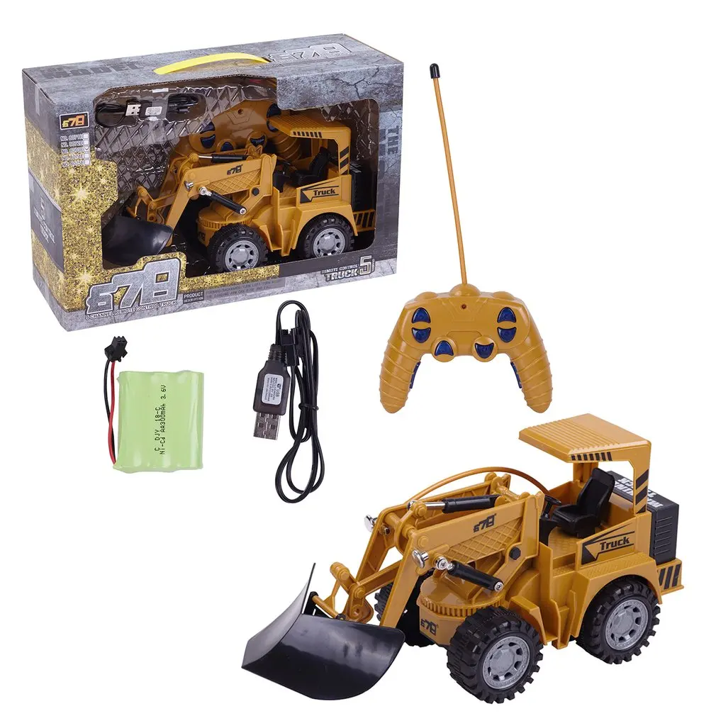 

1:24 Remote Control Engineering Vehicle Car 5-CH Simulation RC Road Roller Bulldozer Truck Track Crawler Excavator kids gifts