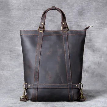 Vintage Oxhide Top Layer Cow Leather Shoulder Bag Handmade Head Leather Backpack Cowhide Men's Computer Bag 
Vintage Oxhide Top Layer Cow Leather Shoulder Bag Handmade Head Leather Backpack Cowhide Men's Computer Bag