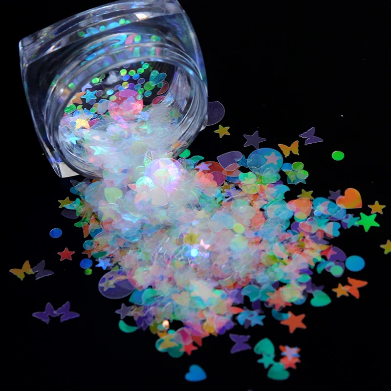 1Box Holographic Nail AB Color Mix Star Round Heart Flakes Mermaid Mirror Irregular Paillette DIY Sequins Nail Art Decorations
1Box Holographic Nail AB Color Mix Star Round Heart Flakes Mermaid Mirror Irregular Paillette DIY Sequins Nail Art Decorations