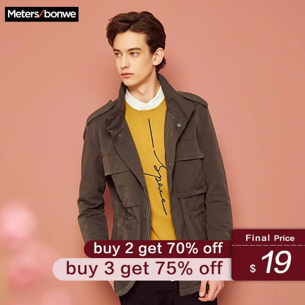 Metersbonwe Men spring Casual Jacket Tooling Coats Men Fashion High collar Solid Warm Big Pocket Casual handsome Jacket
Metersbonwe Men spring Casual Jacket Tooling Coats Men Fashion High collar Solid Warm Big Pocket Casual handsome Jacket