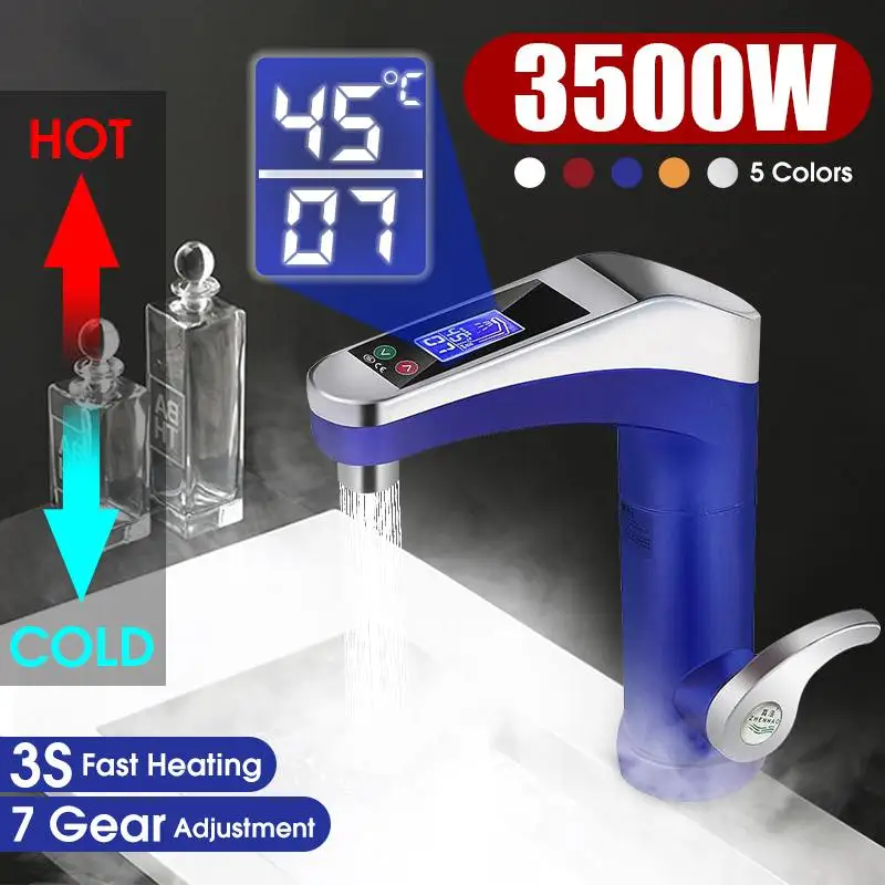 LCD Display Touch Screen Electric Water Heater Intelligent Automatic Faucet Instantaneous 3S Instant Heating Water Heater
LCD Display Touch Screen Electric Water Heater Intelligent Automatic Faucet Instantaneous 3S Instant Heating Water Heater