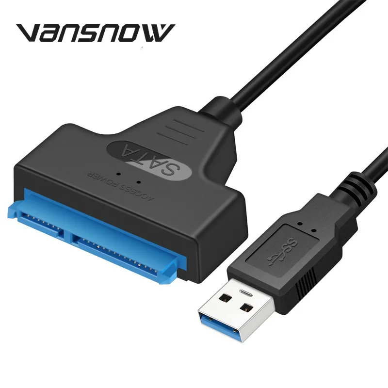 Sata To USB Adapter USB 3.0 Cable External Hard Drive USB To Serial ATA 22pin Converter Hard Disk W/ UASP for 2.5" HDD/SSD
Sata To USB Adapter USB 3.0 Cable External Hard Drive USB To Serial ATA 22pin Converter Hard Disk W/ UASP for 2.5" HDD/SSD