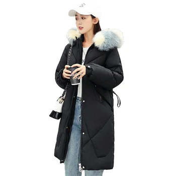 2019 New winter parkas fashion down cotton jacket women Fur collar hooded female Thicken warm cotton-padded coat Plus size G595 
2019 New winter parkas fashion down cotton jacket women Fur collar hooded female Thicken warm cotton-padded coat Plus size G595