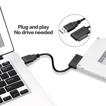 

USB 3.0 to Sata 7+6 13 Pin Adapter Converter Cable for Laptop CD/DVD ROM Slimline Drive Quick Data Transfer Cord