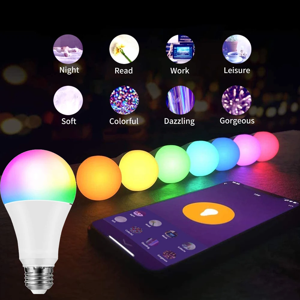 Bluetooth 4.0 Dimmable LED Outdoor Smart Bulb RGB AC85-260V Wireless Magic LED lamp Stage light Music Smart Life Home Lighting
Bluetooth 4.0 Dimmable LED Outdoor Smart Bulb RGB AC85-260V Wireless Magic LED lamp Stage light Music Smart Life Home Lighting