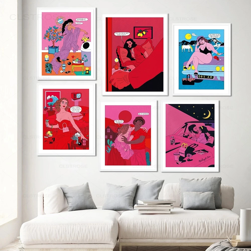 

Феминистская Мода плакат девушка Сила Стена искусство холст картина печать девушки подарок Современные Картины Гостиная Спальня украшение дома