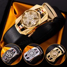 Diamond-Studded Running High-Quality Fashion Belts Simple Design Belts New Trend All-Match Automatic Buckle Gentleman Men Belts
Diamond-Studded Running High-Quality Fashion Belts Simple Design Belts New Trend All-Match Automatic Buckle Gentleman Men Belts