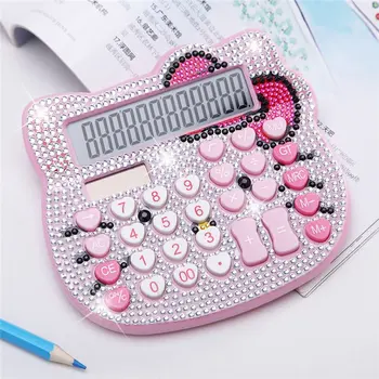 Rhinestone Crystal Diamond Mini Calculator Plastic Fashion Solar Power Calculadora Student Office Stationery
Rhinestone Crystal Diamond Mini Calculator Plastic Fashion Solar Power Calculadora Student Office Stationery