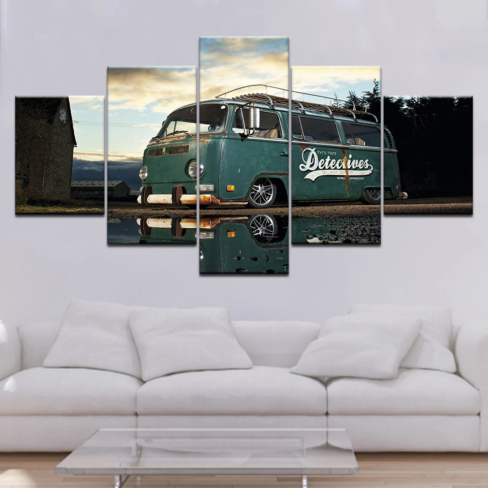 Modern Artwork Home Wall Art Decor Frame Pictures HD Prints 5 Pieces Retro Volkswagen Bus Car Painting On Canvas Retro Poster
Modern Artwork Home Wall Art Decor Frame Pictures HD Prints 5 Pieces Retro Volkswagen Bus Car Painting On Canvas Retro Poster