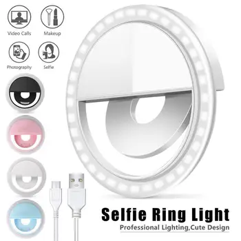Photography Makeup LED Selfie Ring Light Dimmable Beauty Make up lamp Portable Mobile Phone 36 LEDS Luminou Clip Ring For iPhone
Photography Makeup LED Selfie Ring Light Dimmable Beauty Make up lamp Portable Mobile Phone 36 LEDS Luminou Clip Ring For iPhone