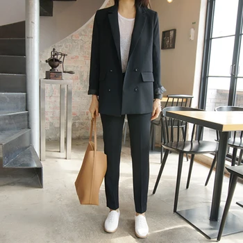 Women's jacket suit female 2019 new solid color suit feet pants two sets of temperament casual fashion loose slimming overalls
Women's jacket suit female 2019 new solid color suit feet pants two sets of temperament casual fashion loose slimming overalls