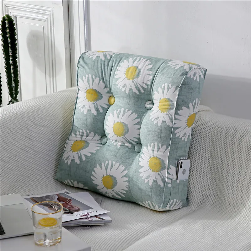 Cotton Sofa Triangle Cushion Large Bedside Floor Pillow Cushions Home Decor Backrest Pillow for Bed Waist Support Washable FK231 
Cotton Sofa Triangle Cushion Large Bedside Floor Pillow Cushions Home Decor Backrest Pillow for Bed Waist Support Washable FK231