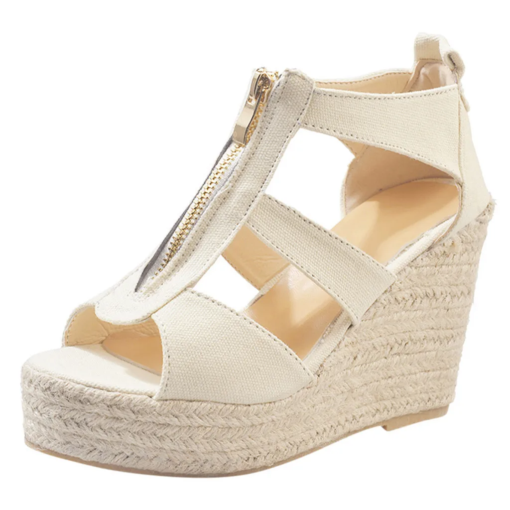SAGACE Women Sandals 2020 Summer Wedge Shoes Open Toe Fish Mouth Zipper Breathable Platform Women's Beach Sandals Fashion
SAGACE Women Sandals 2020 Summer Wedge Shoes Open Toe Fish Mouth Zipper Breathable Platform Women's Beach Sandals Fashion