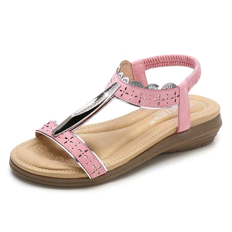 New women Bohemia Flat sandals shoes woman String Bead flip flop Metal Decoration beach sandals casual shoes X6X0045
New women Bohemia Flat sandals shoes woman String Bead flip flop Metal Decoration beach sandals casual shoes X6X0045