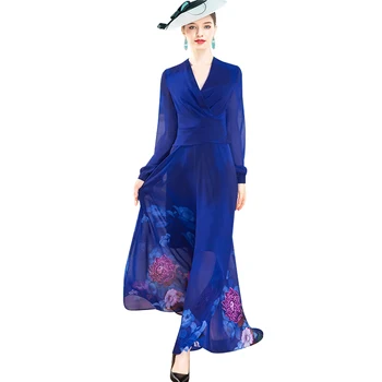 2020 Bohemian Spring Autumn Chiffon Long Dress Print Blue Slim Waist Party Elegant Dress Long Sleeves Ankle-Length DZ1258
2020 Bohemian Spring Autumn Chiffon Long Dress Print Blue Slim Waist Party Elegant Dress Long Sleeves Ankle-Length DZ1258