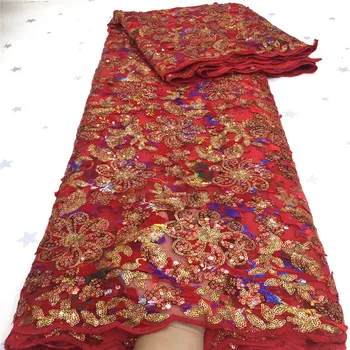 Velvet Lace Embroidery African Lace Fabric Red Elegant French Nigerian Latest Design Style High Quality With Sequins
Velvet Lace Embroidery African Lace Fabric Red Elegant French Nigerian Latest Design Style High Quality With Sequins