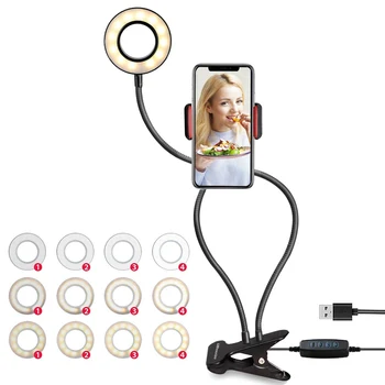 LED Novelty Lighting USB Cell Phone Ring Light Selfie 3 Colors Adjustable Live Makeup Camera Enhancing Fill Light
LED Novelty Lighting USB Cell Phone Ring Light Selfie 3 Colors Adjustable Live Makeup Camera Enhancing Fill Light