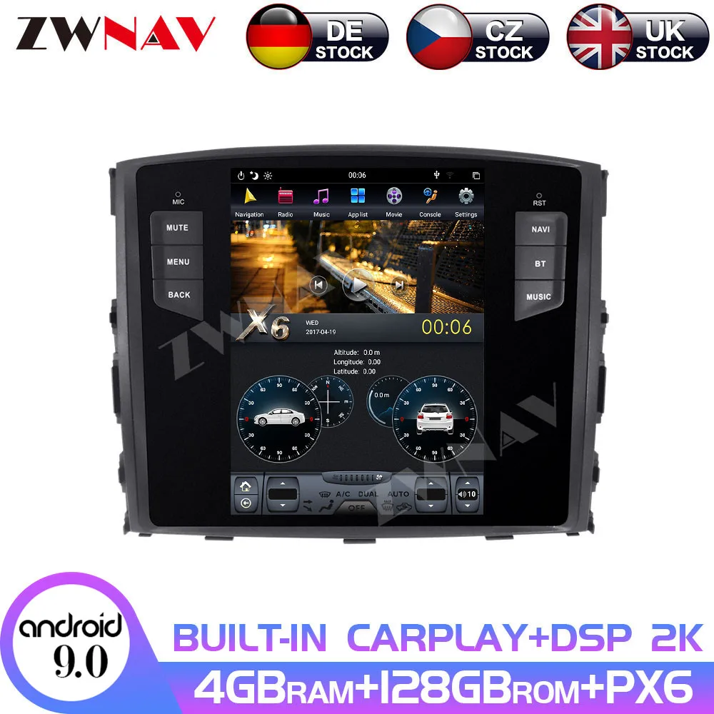 Android 9.0 4+128G PX6 Vertical Tesla With DSP Carplay Car Multimedia Player For MITSUBISHI PAJERO V97 V93 Radio Head unit
Android 9.0 4+128G PX6 Vertical Tesla With DSP Carplay Car Multimedia Player For MITSUBISHI PAJERO V97 V93 Radio Head unit
