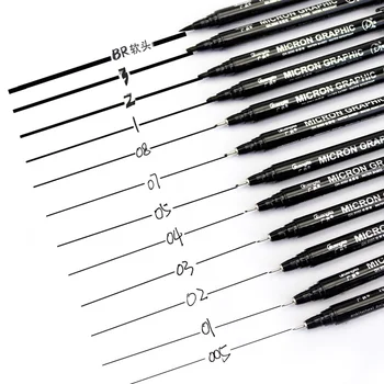 Pigment Liner Ink Marker Pen 0.05 0.1 0.2 0.3 0.4 0.5 0.6 0.8 Different Tip Black Fineliner Sketching Brush Pen Pens
Pigment Liner Ink Marker Pen 0.05 0.1 0.2 0.3 0.4 0.5 0.6 0.8 Different Tip Black Fineliner Sketching Brush Pen Pens