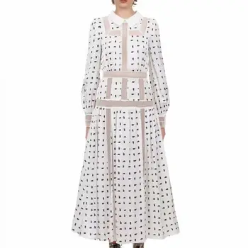 Novelty Designer Women Print Dress Mesh Patchwork Long Sleeve A-Line Dresses M0515 
Novelty Designer Women Print Dress Mesh Patchwork Long Sleeve A-Line Dresses M0515
