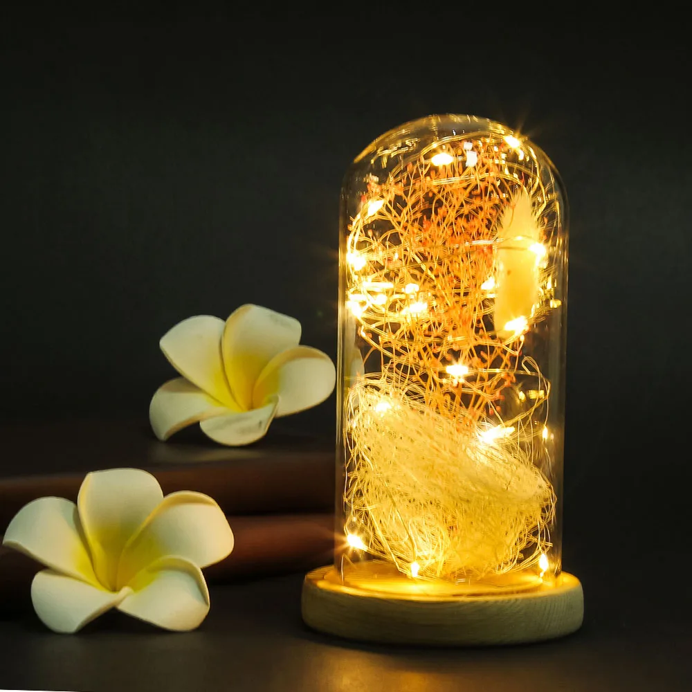Hot Gypsophila Romantic Simulation Glass Cover With LED Light In Glass Dome For Wedding Party Mother's Day Gift
Hot Gypsophila Romantic Simulation Glass Cover With LED Light In Glass Dome For Wedding Party Mother's Day Gift