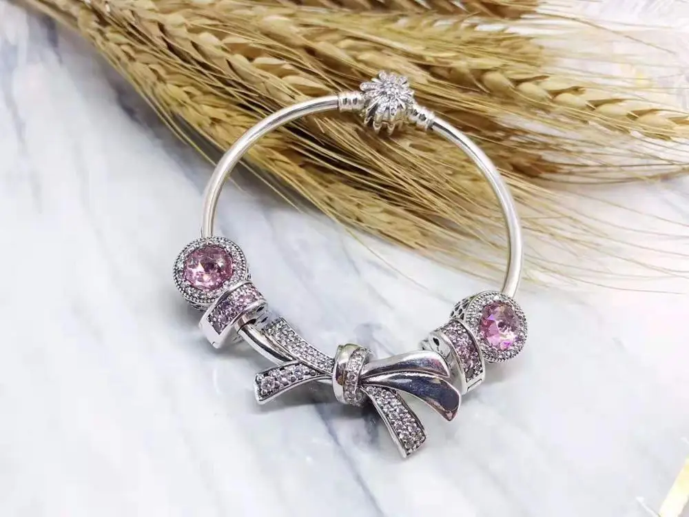 Kristie 100% 925 Sterling Silver 1:1 Original High Quality Reproduction Pink Diamond Bow Bracelet Free Postage Free
Kristie 100% 925 Sterling Silver 1:1 Original High Quality Reproduction Pink Diamond Bow Bracelet Free Postage Free