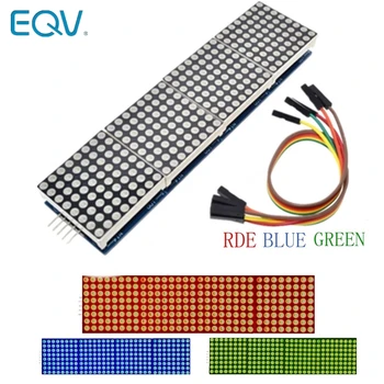 MAX7219 Dot Matrix Module For Arduino Microcontroller 4 In One Display with 5P Line Red Green Blue
MAX7219 Dot Matrix Module For Arduino Microcontroller 4 In One Display with 5P Line Red Green Blue