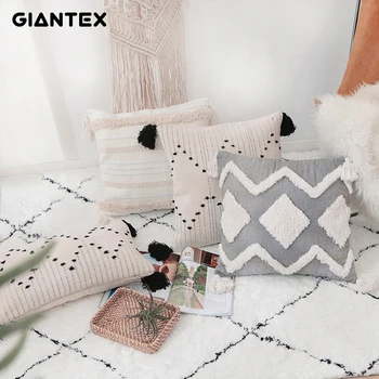 GIANTEX Cotton Bohemia Cushion Cover Nordic Pillowcase Geometric Tassel Waist Cushion Cover cojines decorativos para sofa
GIANTEX Cotton Bohemia Cushion Cover Nordic Pillowcase Geometric Tassel Waist Cushion Cover cojines decorativos para sofa
