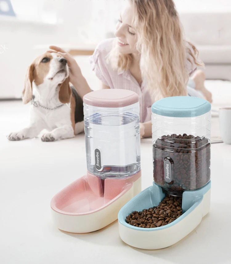 3.8L Two Styles Pet Automatic Feeder Small Size Large Capacity Cat Dog Water Feeder with Non-slip base Pet Food Container 3.8L Two Styles Pet Automatic Feeder Small Size Large Capacity Cat Dog Water Feeder with Non-slip base Pet Food Container