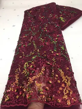 Latest African Laces 2020 High Quality Luxury Nigerian Bridal Lace Fabric Embrodiery Sequin Beaded French Lace Fabric for Party
Latest African Laces 2020 High Quality Luxury Nigerian Bridal Lace Fabric Embrodiery Sequin Beaded French Lace Fabric for Party