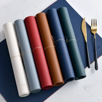 PU Leather Waterproof Placemat Dining Table Mat Anti-oil Disc Pads Bowl Pad Coasters Office Table Heat-resistant Pad 1/2/4pcs
PU Leather Waterproof Placemat Dining Table Mat Anti-oil Disc Pads Bowl Pad Coasters Office Table Heat-resistant Pad 1/2/4pcs