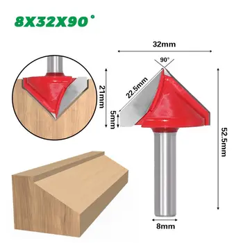 8mm Shank V Groove 3D Router Bit CNC Solid Carbide 60 90 Degree Woodworking Tool 57BB
8mm Shank V Groove 3D Router Bit CNC Solid Carbide 60 90 Degree Woodworking Tool 57BB