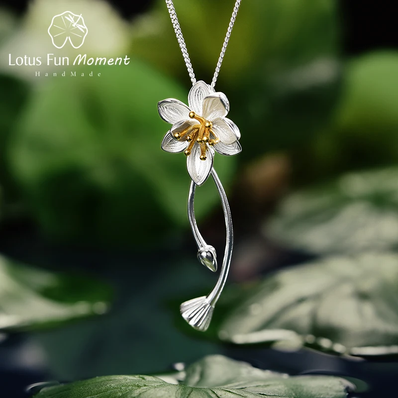 Lotus Fun Moment Real 925 Sterling Silver Lotus Whispers Flower Pendant for Women Gift without Necklace Handmade Fine Jewelry
Lotus Fun Moment Real 925 Sterling Silver Lotus Whispers Flower Pendant for Women Gift without Necklace Handmade Fine Jewelry
