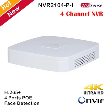 

Original Dahua NVR 4CH with 4 ports POE 4k 1 SATA port WizSense Network Video Recorder H.265+ Face Detection AI NVR2104-P-I