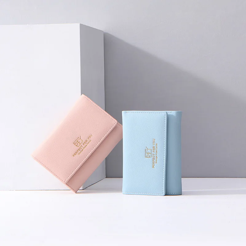 Women Short Hasp Wallets PU Leather Multi Function New Design Girls Student Solid Color Simple Small Coin Purses
Women Short Hasp Wallets PU Leather Multi Function New Design Girls Student Solid Color Simple Small Coin Purses