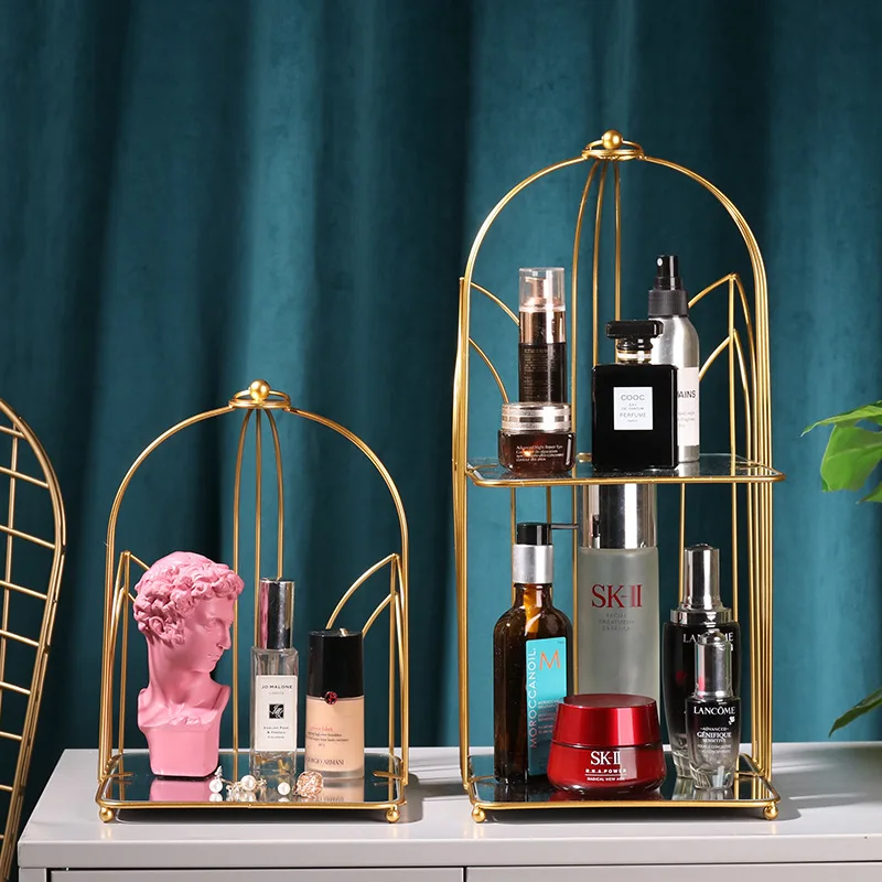 Ins Wrought Iron Bird Cage Rack Desktop Cosmetic Storage Box Makeup Organizer Rack Lipstick Perfume Shelf Display Stand
Ins Wrought Iron Bird Cage Rack Desktop Cosmetic Storage Box Makeup Organizer Rack Lipstick Perfume Shelf Display Stand