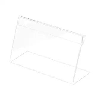 1.5mm Clear Plastic Desk Sign Label Frame Price Tag Display Paper Card Holders Acrylic Label Holder Stand Frame 6pcs 
1.5mm Clear Plastic Desk Sign Label Frame Price Tag Display Paper Card Holders Acrylic Label Holder Stand Frame 6pcs