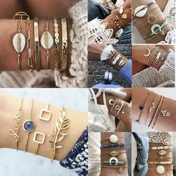 2020 Boho Jewelry Multi-layer Tassel Moon Shell Beads Leaf Flower Charm Bracelet Bangles For Women Friendship Bracelet Set
2020 Boho Jewelry Multi-layer Tassel Moon Shell Beads Leaf Flower Charm Bracelet Bangles For Women Friendship Bracelet Set