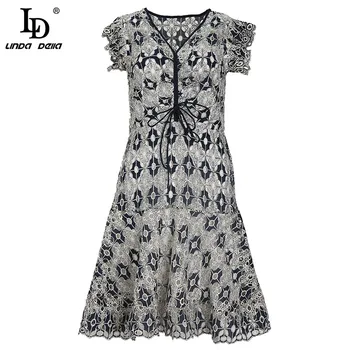 LD LINDA DELLA Summer Fashion Runway Dress Women V-Neck Bow Lace up Hollow Out Embroidery Bohemian Vacation Ladies Mini Dress
LD LINDA DELLA Summer Fashion Runway Dress Women V-Neck Bow Lace up Hollow Out Embroidery Bohemian Vacation Ladies Mini Dress