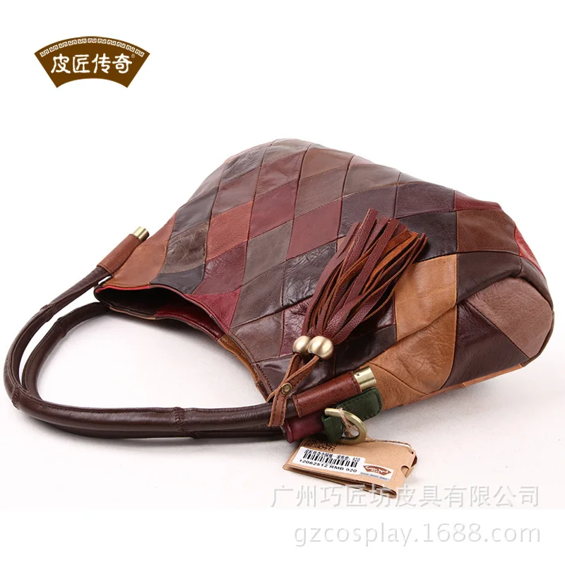 Europe And America WOMEN'S Fashion Handbag New Style 2017 Joint Color Women's Handbag Genuine Leather Retro Shoulder Bag Shoulde
Europe And America WOMEN'S Fashion Handbag New Style 2017 Joint Color Women's Handbag Genuine Leather Retro Shoulder Bag Shoulde