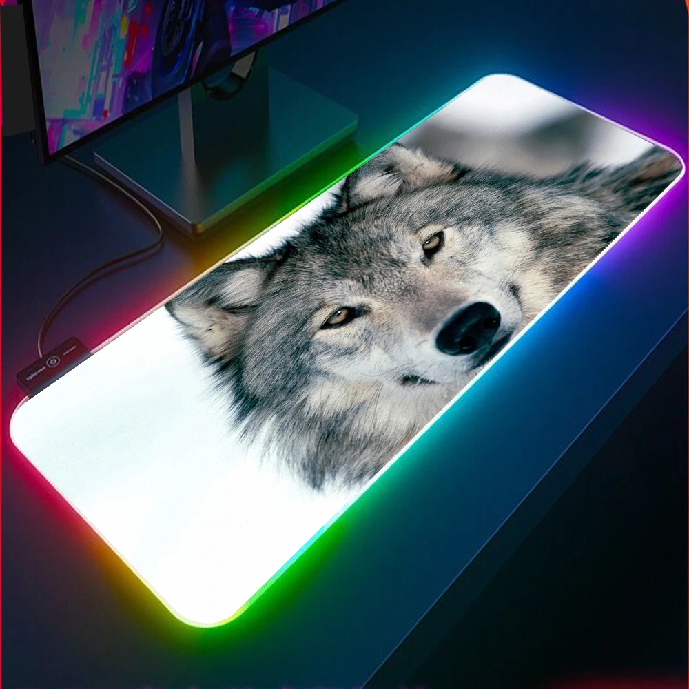 Mairuige Animal Wolf Game RGB Computer Mousepad LED Color Backlit Large Desk Mat Non-Slip Rubber Base Laptop PC Gaming Mouse Pad
Mairuige Animal Wolf Game RGB Computer Mousepad LED Color Backlit Large Desk Mat Non-Slip Rubber Base Laptop PC Gaming Mouse Pad