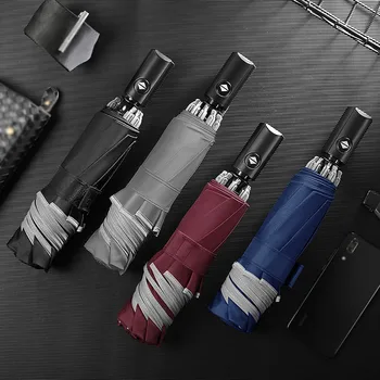Reflective Strip Automatic Umbrella Reflexing Business Umbrella Impact Not Resistant To Folding Non-absorbent Travel Companion
Reflective Strip Automatic Umbrella Reflexing Business Umbrella Impact Not Resistant To Folding Non-absorbent Travel Companion