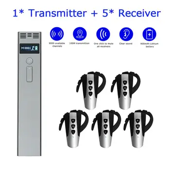 2.4G Two Way Wireless Tour Guide Communication System 1 Handheld Transmitters + 5 Earhook Receivers For Teaching Meeting
2.4G Two Way Wireless Tour Guide Communication System 1 Handheld Transmitters + 5 Earhook Receivers For Teaching Meeting