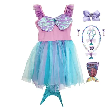 Baby Girls Fairy Tale The Little Mermaid Princess Party Dress with Mermaid Tail and Wig Toddler Siren Cosplay Disguise Costumes 
Baby Girls Fairy Tale The Little Mermaid Princess Party Dress with Mermaid Tail and Wig Toddler Siren Cosplay Disguise Costumes