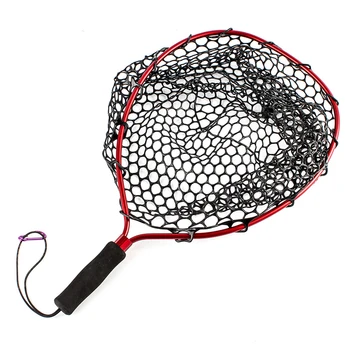 

Release Strong Catch Mesh Portable Replacement Landing Net Aluminum Alloy Handheld Fly Fishing Tools Outdoor Sports With Lanyard