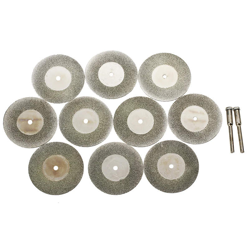 10pcs 40mm Diamond Cut Off Disc Wheel Rotary Tool w/ Arbor