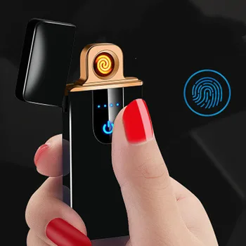 Fingerprint Induction Lighter Charging Windproof USB Rechargeable Lighter Personality Men Flameless Electronic Cigarette Lighter
Fingerprint Induction Lighter Charging Windproof USB Rechargeable Lighter Personality Men Flameless Electronic Cigarette Lighter