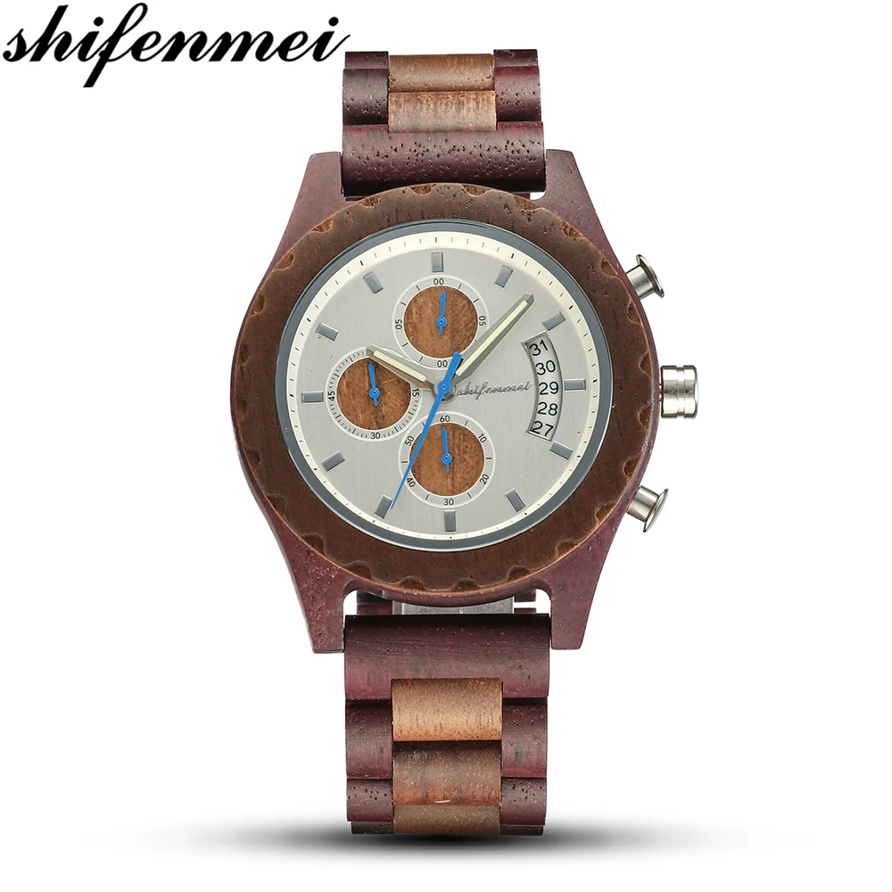 Shifenmei Full Wooden Watches Men 2019 Chronograph Watch Men Fashion Sports Wristwatch Top Brand Luxury Military Quartz Watch
Shifenmei Full Wooden Watches Men 2019 Chronograph Watch Men Fashion Sports Wristwatch Top Brand Luxury Military Quartz Watch